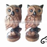 Crafts wooden Owl from Thailand