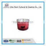 Different Size Cylinder Electroplated Red Votive Glass Candle Holder for Party thumbnail-2