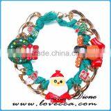 2016 Latest Design Merry Christmas Gift Jewelry Fashion Link Bracelets With Santa Claus and Reindeer thumbnail-1