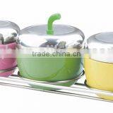 5pcs Stainless Steel Seasoning Pot Spice Container Set thumbnail-3