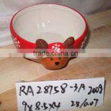 Promotional Christmas Reindeer Shape Christmas Ceramic Ashtray for Supply thumbnail-1