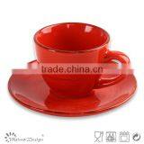 8OZ Stoneware Cup and Saucer/ceramic Coffee Cup and Saucer thumbnail-5