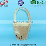 Screen Printing Felt Basket With Jute Cover Plant Pot thumbnail-3