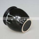 Ceramic Black Hand Painted Korean Kimchi Pot thumbnail-1