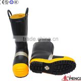 Top quality fireman firefighting steel toe safety boots
