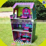 2017 Wholesale Top Baby Wooden Doll House W06A141 thumbnail-5