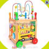 Оптовая многофункциональная деревянная детская тележка - лучший подарок для детей. Деревянная детская тележка - один из самых продаваемых товаров. Деревянный ходунок W16E041 thumbnail-1