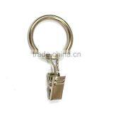 Wholesale Brushed Nickel Plating Iron Curtain Ring With Clip / Rod Ring With Clip Hanging / A Ring With A Clip thumbnail-3