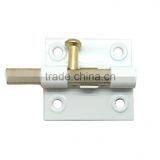 Good Quality Iron White Barrel Bolt, 2" White And Brass Finish Door Bolt, Window Barrel Bolt Lock thumbnail-4