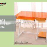 Laptop Table With Keyboard Storage Colorful Tempered Glass Computer Desk Table thumbnail-5