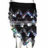 Belly Dance Hip Scarf With Beads Coins thumbnail-1