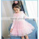 2017 New Arrival Long Sleeve Girls Dresses Velour Baby Clothes Cotton Lace Knee-Length Flower Cute Dress thumbnail-3