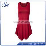 95%Rayon 5%Spandex Sleeveless Top Elegant Tunic Top for Sexy Women thumbnail-3