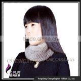 CX-E-29D Knitted Mink Fur Scarf And Snood Girls Fashion Hairband thumbnail-2