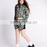 Cotton Rich Girls' Camouflage Print Hooded Top+short Kids Teenagers Pullover Hoodie Suit (5-16years) thumbnail-2