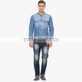 Light Blue Denim Custom Men Casual Jacket Best Selling thumbnail-2
