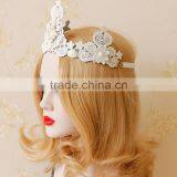 Europe Baroque Pearl&shell Hair Band,big Crown Bride Hair Hoop,lace Wedding Jewelry Hair Accessories thumbnail-2