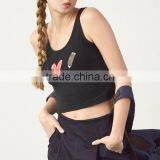 Custom Black Printed Girl Tank Tops Wholesale thumbnail-2
