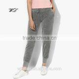 Woman's Velvet Fabric Track Pants Casual Wear Loose Sweat Jogger Pants thumbnail-1