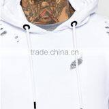 Custom 100% Cotton Distressed Blank Hoodie / Design Your Own Logo Pullover Hoodie thumbnail-3