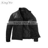 Men's Fashion Semi Leather Jacket Patchwork Leather Jacket thumbnail-1