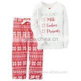 Girls Red Christmas Pajama Set thumbnail-1
