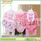 100% Cotton Autumn Europe 5pcs Rompers Suit Baby Clothing Sets thumbnail-2