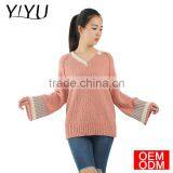 Fashion School Uniform Pullover Color Block Pagoda Sleeve Knit Sweater thumbnail-4
