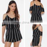 Rompers Jumpsuits Women 2016 Long Sleeve Low Plunge Neckline Foral Jumpsuit thumbnail-1