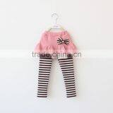 Kids Leggings Spring Girls Skirt-pants Baby Solid Cotton Stripe Girl Leggings thumbnail-2