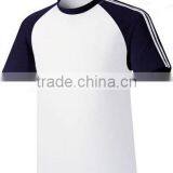 Cotton Red&white Two Tone Plain t Shirt for Men thumbnail-4