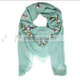 Hot Sale Square Headscarf Pure Cotton Embroidery Shawl Scarf Muslim Hijab Scarf for Women thumbnail-3
