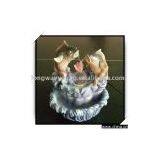 Two Fish Playing With The Pearl Desktop Fountain thumbnail-1