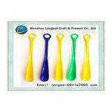 Yellow Round Handled Long Plastic Shoe Horn in Vivid Multicolor PP Material