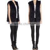 YR253 Lots of Color Rabbit Fur Gilet/Fashion Women Fur Waistcoat Vest thumbnail-2