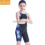Professional Waterproof Training Swimwear Knee Suit One Piece Swimsuit for Women thumbnail-6