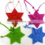 Custom Colorful Xmas Christmas Tree Felt Decoration Hanger