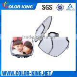 Cheap Sublimation Blank Compact Printable Portable Metal Dressing Mirror thumbnail-2