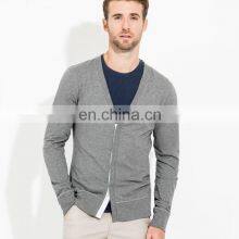 100% Cashmere V Neck Cardigan Sweater for Men thumbnail-1