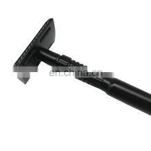 High Quality Closed Comb Black Stainless Steel Portable Safety Razor thumbnail-1