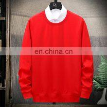 Custom Brand Round Neck Plain Sweatshirt 100% Cotton High Quality Men Custom Pullover Hoodie Plus Size Men T-shirt thumbnail-4