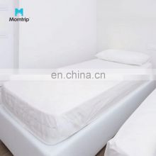China Factory In Stock Customized Non Woven Protective Waterproof Oilproof Disposable Bed Linen For Hotel Use