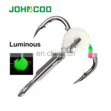 JOHNCOO 5pcs Fishing Hooks Winter Ice Fishing 6# 8# 10# High Carbon Steel Winter Treble Hook Ice Fishing Hook thumbnail-5