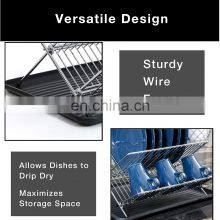 Wholesale Kitchen Over Sink Dish Drying Rack Metal Kitchen Organizer Stainless Steel Dish Drying Rack Sink Rack thumbnail-5