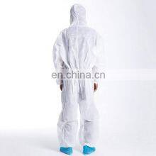 Isolation Hooded SMS Microporous Manufacturing Handling Waterproof Disposable Coverall thumbnail-3