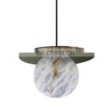 Interior Decorative Dining Room Bedroom Modern Alabaster Chandelier Fancy Lights for Home thumbnail-1