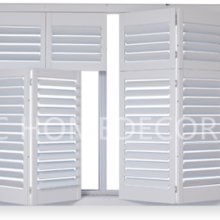 Customized shapes and colored Basswood, paulownia wood, PVC shutters window coverings