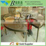 High-grade Round Copper Plated Jewelry Showcase With LED Lights