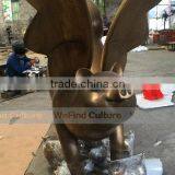 Outdoor Brass Welding Flying Pig Metal Bronze Sculpture thumbnail-5