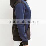 2015 Colorblock Patchwork Short Lightweight Zip Up Knit Hoodie for Men thumbnail-3